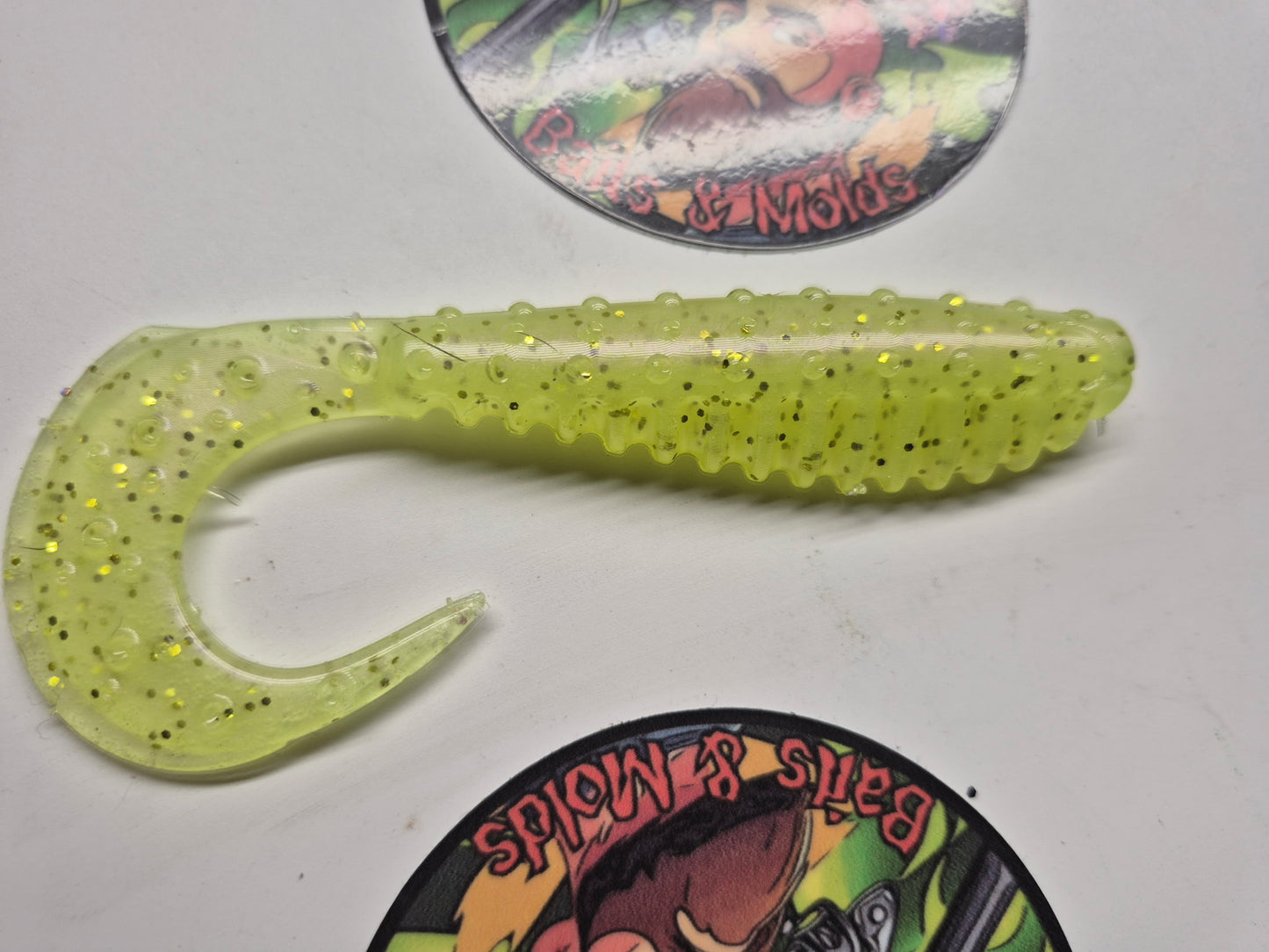 5 Inch Curly Tail Shad Chartreuse