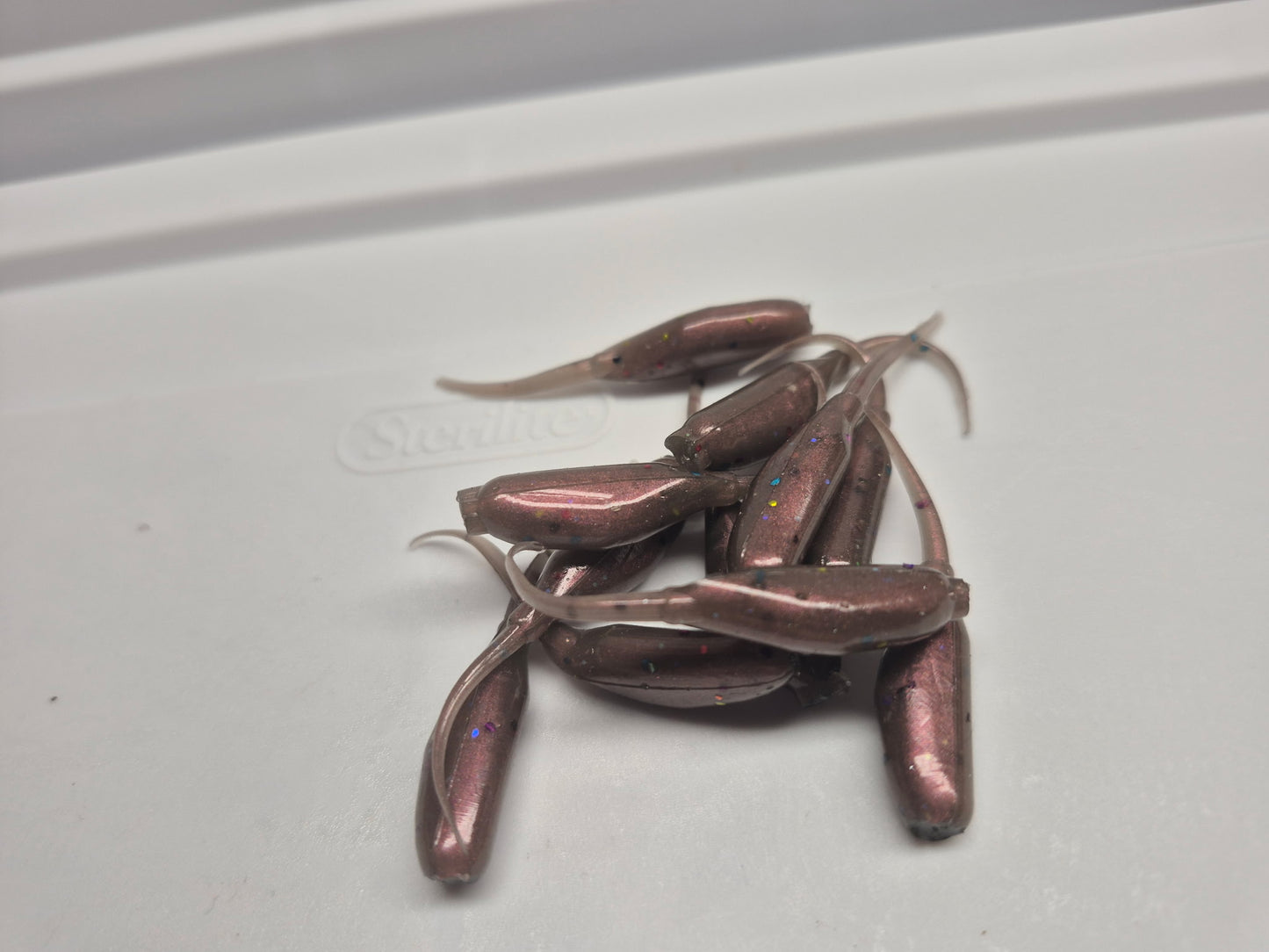 2 Inch Baby Shad Smoke with Violet Hi Lite