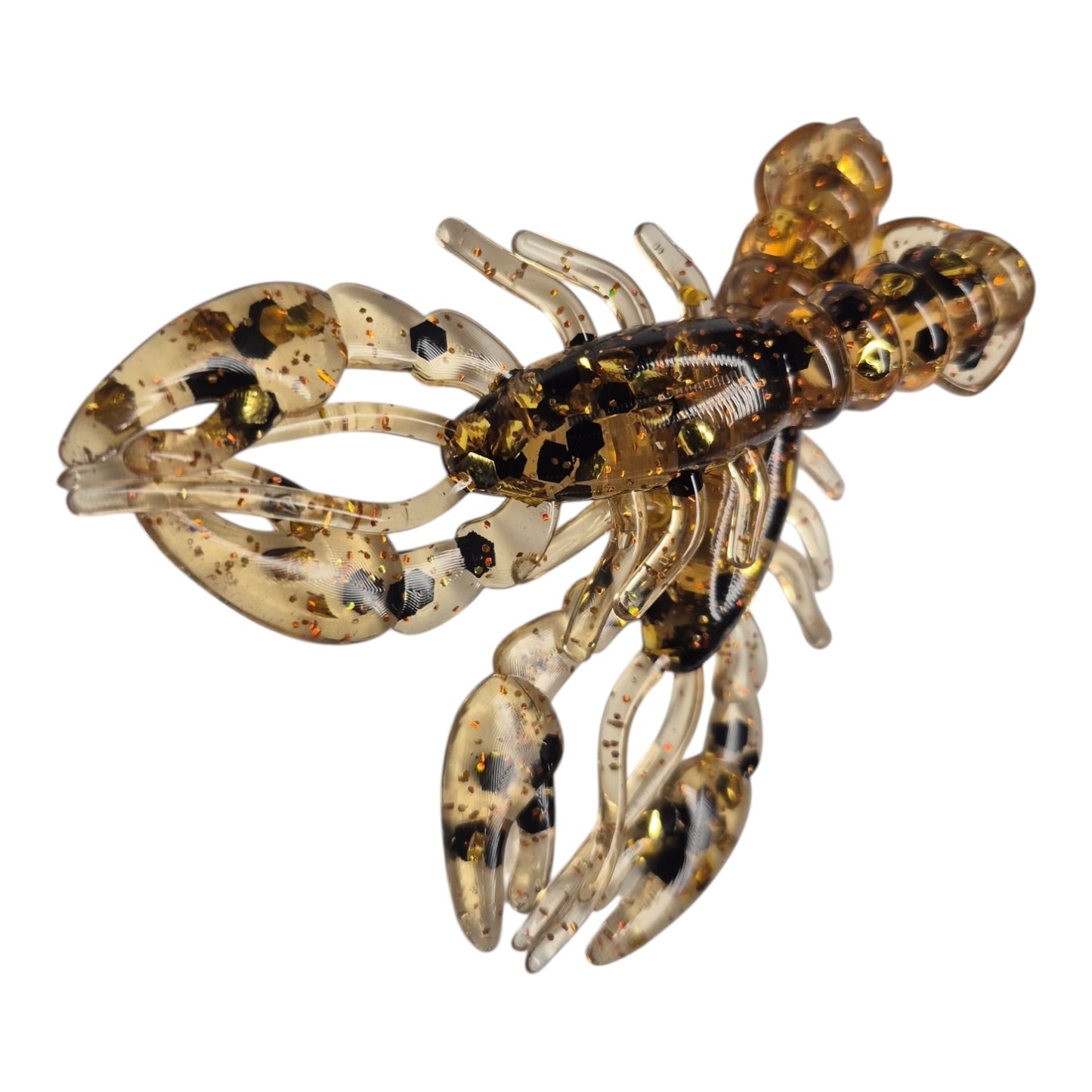 3.4 Inch Crawdaddy Golden Rootbeer with Black Flake