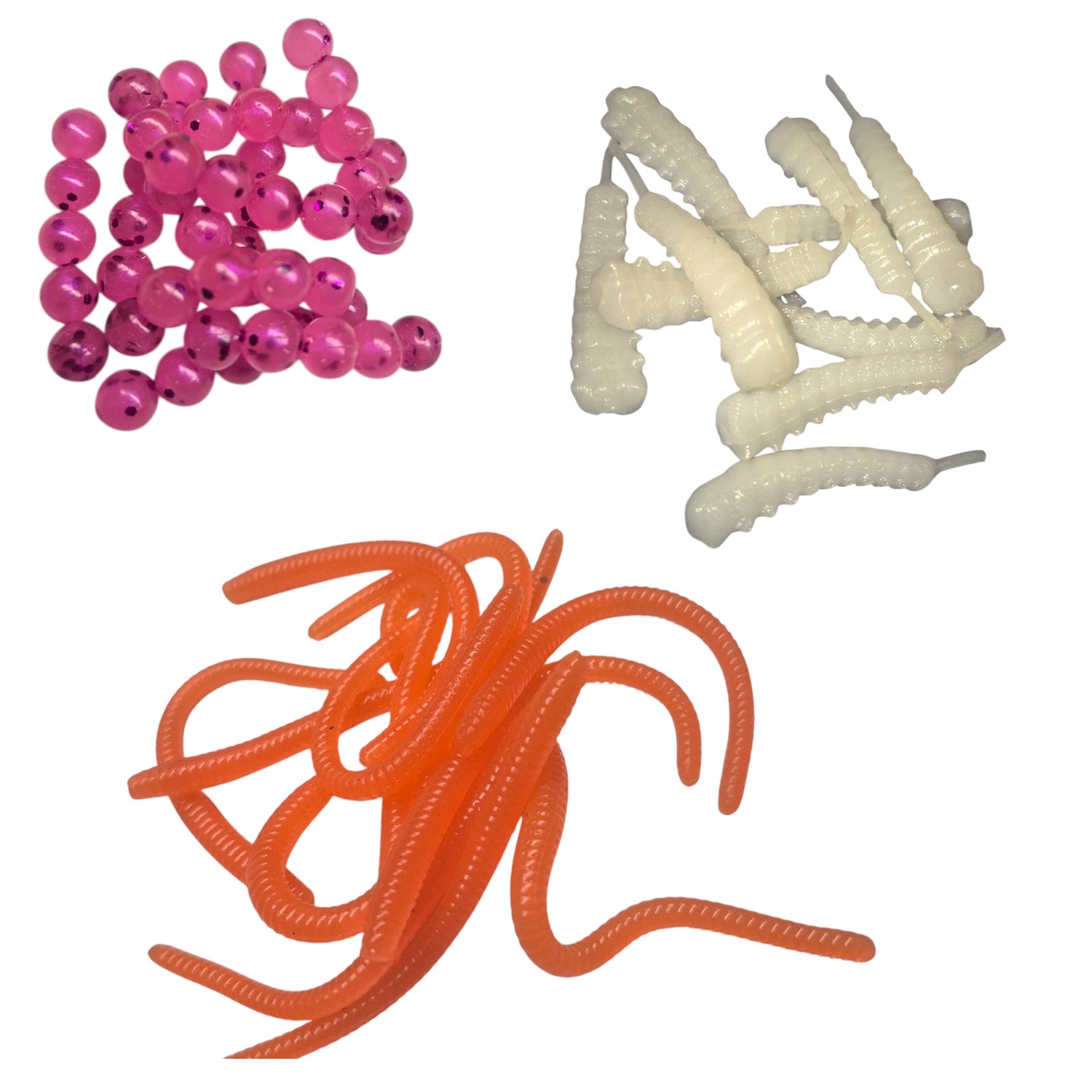 3 Inch Trout Worms & 6mm Salmon Eggs & Larvae