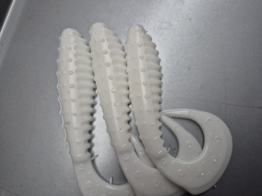 5 Inch Curly Tail Shad White