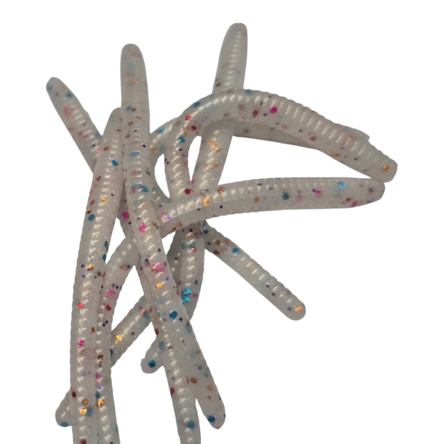3 Inch Trout Worms Confetti