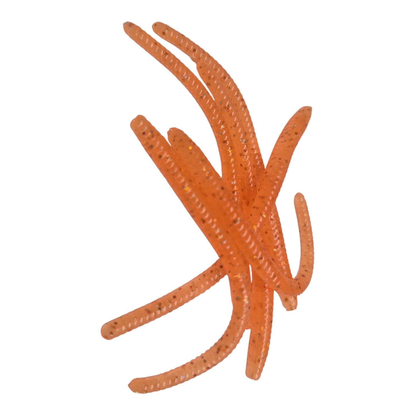 3 Inch Trout Worms Orange Crush