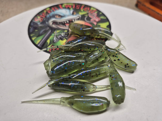 2 Inch Baby Shad Blue Hi-Lite Watermelon