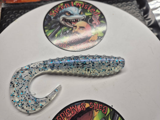 5 Inch Curly Tail Shad Monkey Milk