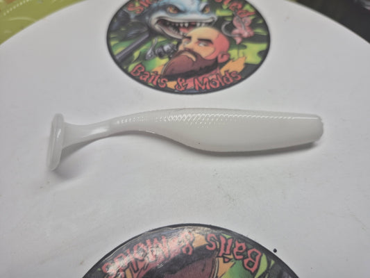 3.8 Inch Paddle Tail White