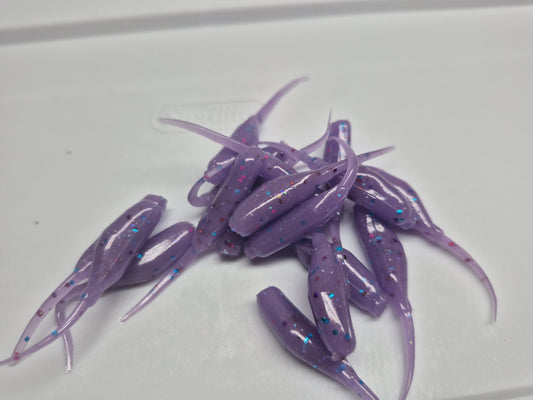 2 Inch Baby Shad Purple with Chameleon