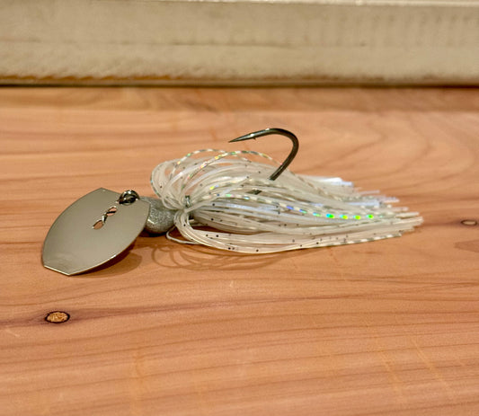 Chatterbait silver & iridescent