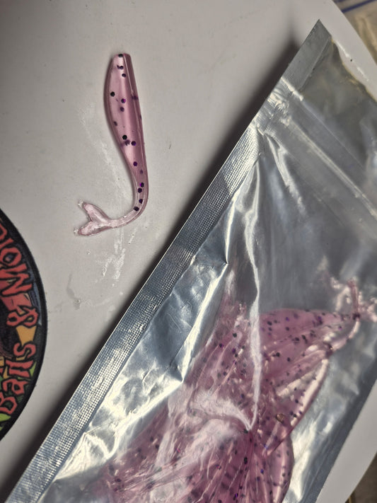 2 Inch Fluke Pink with Purple Flake