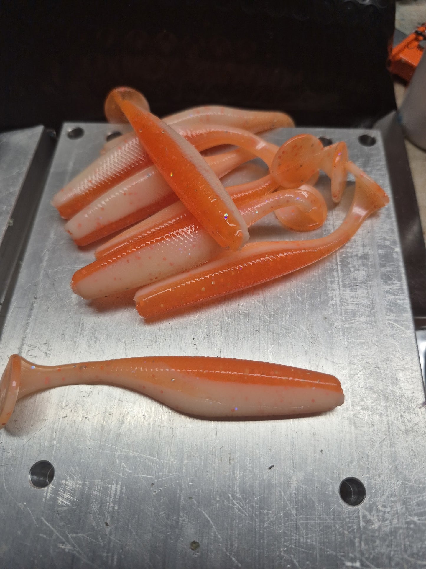 3.8 Inch Paddle Tail Orange Creamsicle