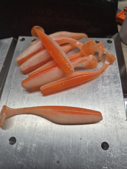 3.8 Inch Paddle Tail Orange Creamsicle
