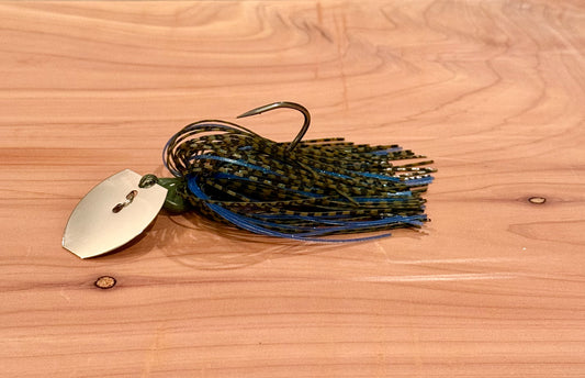 Chatterbait Green/Black with Blue