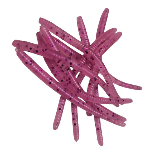 3 Inch Trout Worms Dark Pink