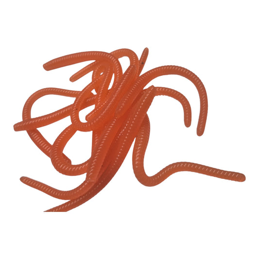 3 Inch Trout Worms Orange